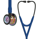 3M Littmann Cardiology IV : Navy Blue, Rainbow Finish - Black Steam