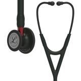 3M Littmann Cardiology IV : Black, Black Finish - Red Stem
