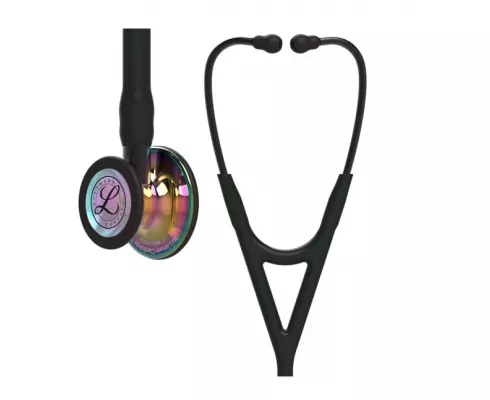 3M Littmann Cardiology IV : Black, Rainbow Finish - Smoke Steam - 6240