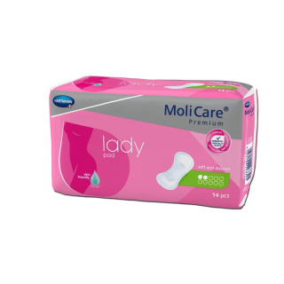 MoliCare® Premium lady pad, 2 kvapky - Inkontinenčné dámske vložky, 14 ks