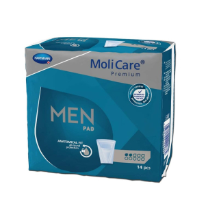 MoliCare® Premium MEN PAD, 2 kvapky - Inkontinenčné pánske vložky, 14 ks 